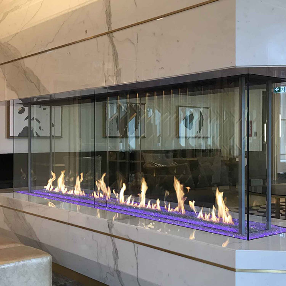 Island Linear Gas Fireplace