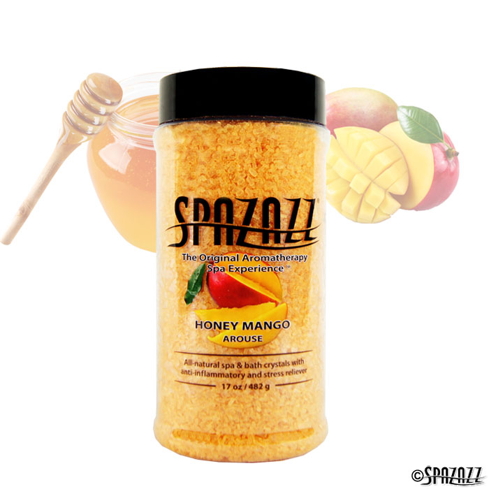 SPAZAZZ BOTANICAL HONEY MANGO (AROUSE) CRYSTALS 17OZ CONTAINER