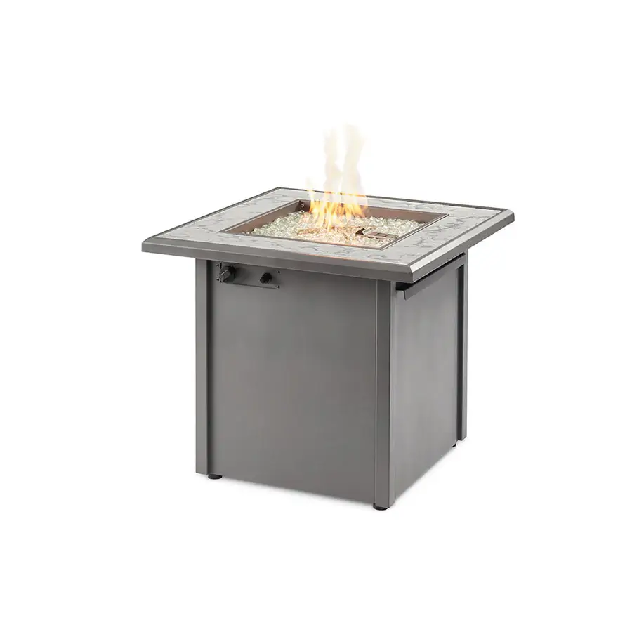 Vaughn Aluminum Square Gas Fire Pit Table