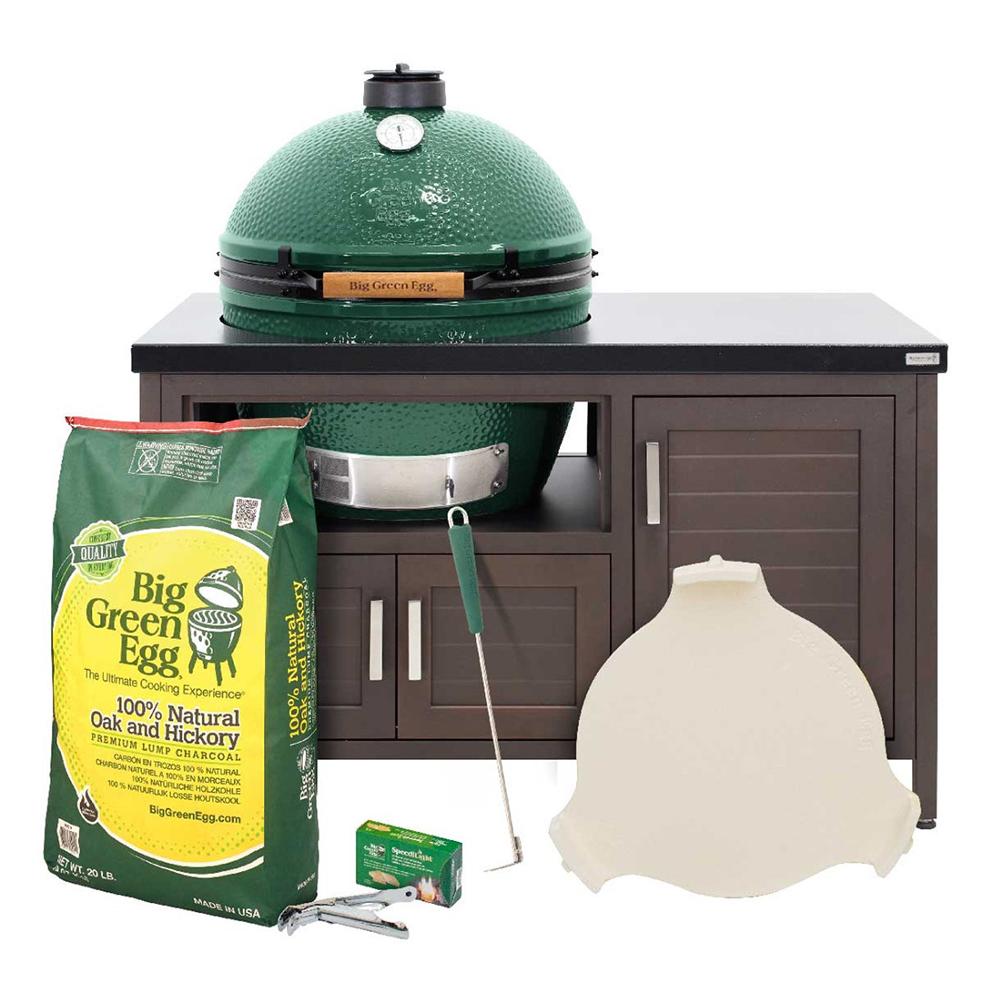 XLarge Big Green Egg in 53-inch Modern Farmhouse table Package